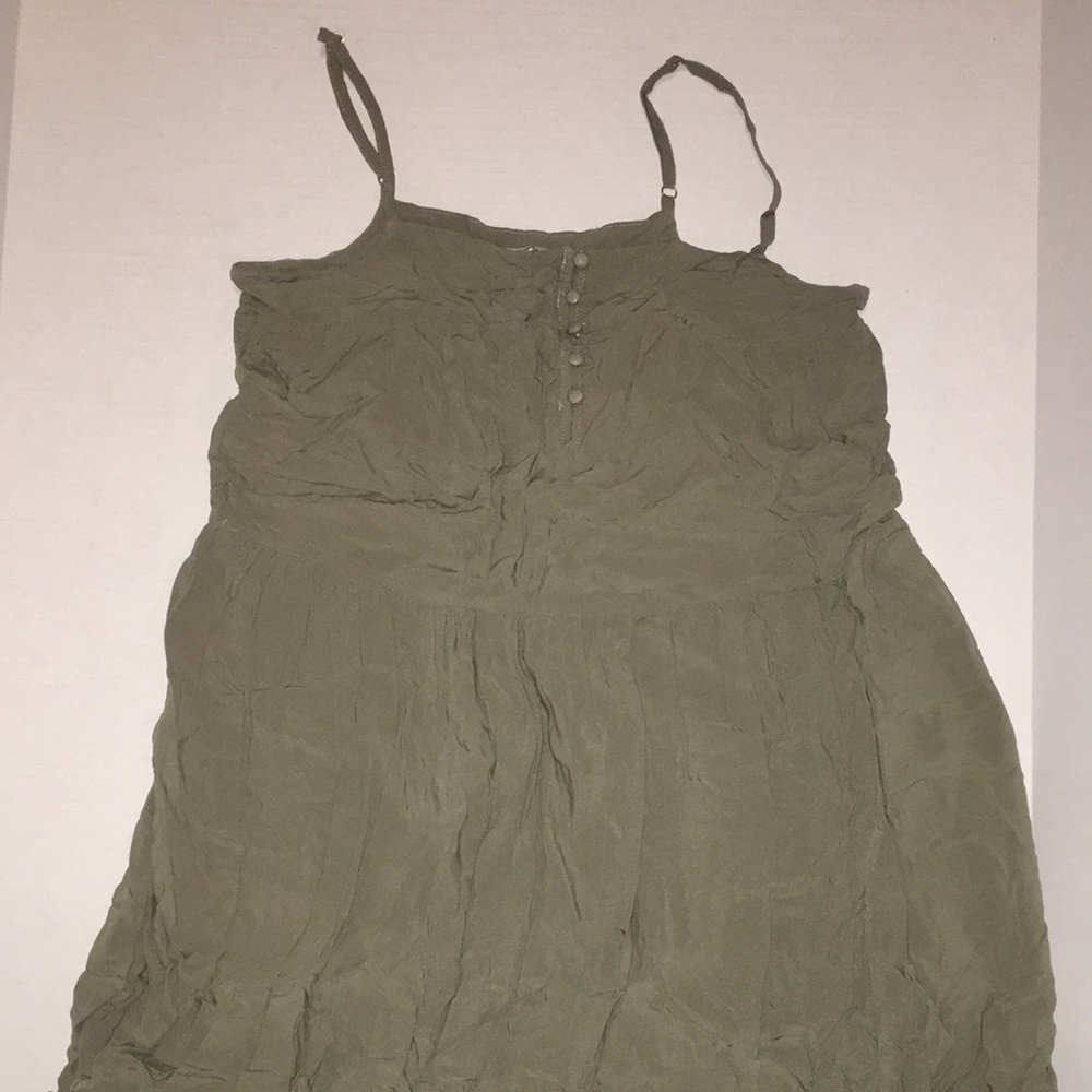 Z Supply Women's Olive Green Spaghetti Strap Dress | size XS